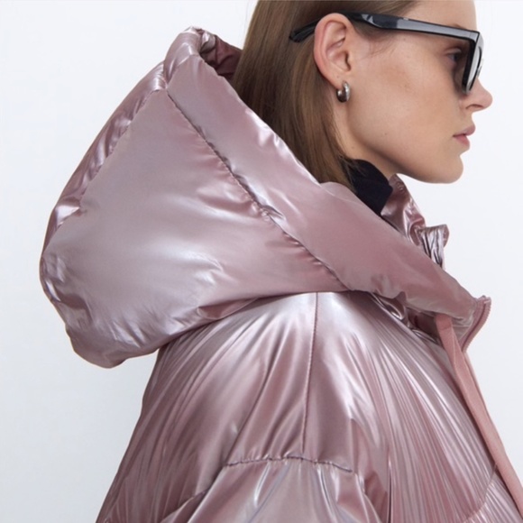 Zara Hooded Puffer Jacket NWT - Picture 6 of 14